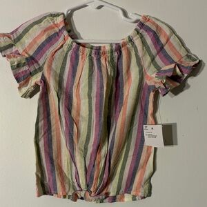 Jumping Beans Multicolor Striped Kids Blouse